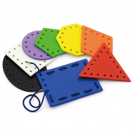 Деревянные фигуры VIGA для плетения и шнуровки по методу Монтессори