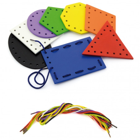 VIGA medinės formos Montessori siūlams ir raišteliams