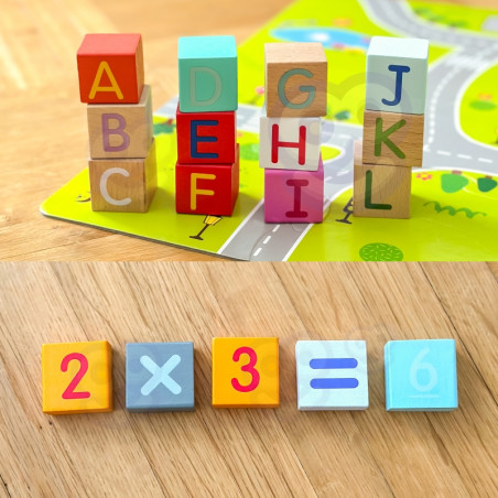 CLASSIC WORLD mediniai kaladėlės „Statyk miestą“, 120 detalių