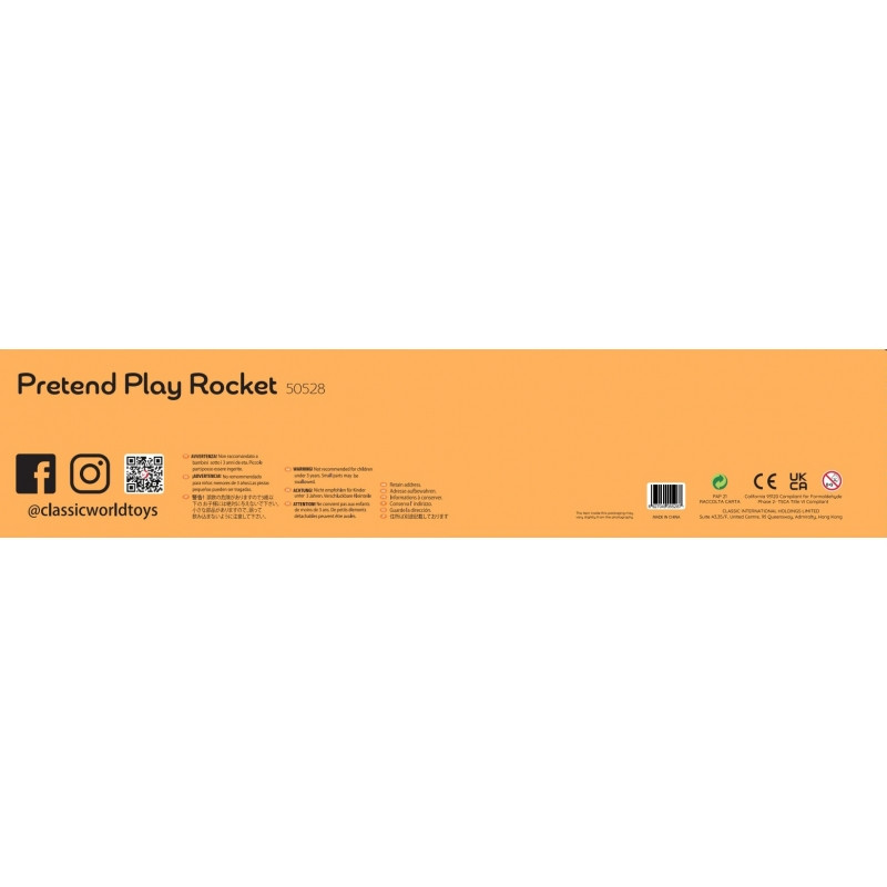 CLASSIC WORLD medinis raketos formos vaikų namelis + figūrėlės ir aksesuarai