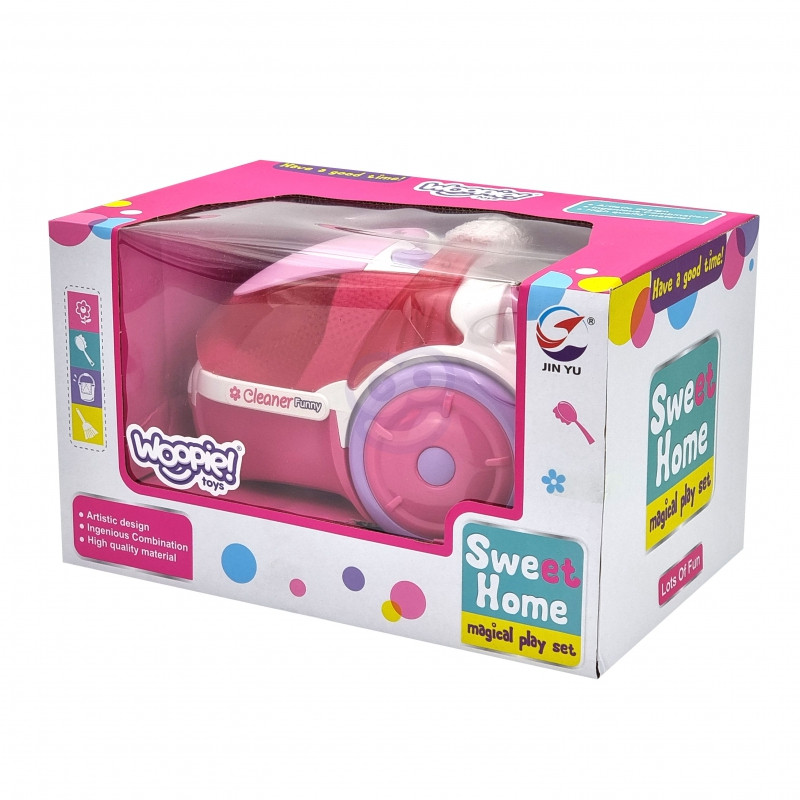 WOOPIE vaikškas dulkių siurblys su siurbimo funkcija, rožinis