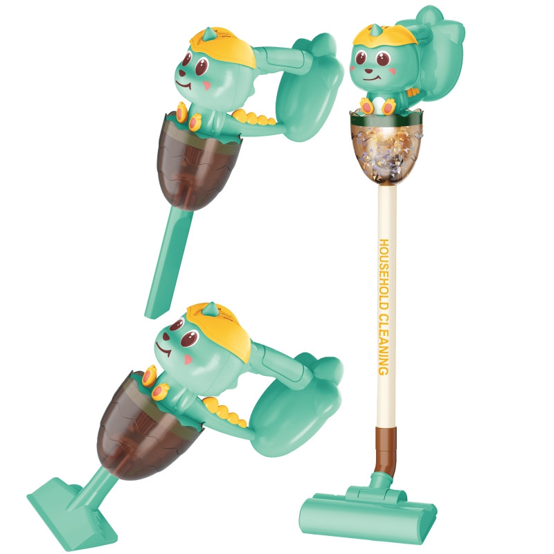 WOOPIE Интерактивный пылесос Dino 3 в 1 с функцией всасывания, светом и звуком