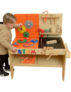 MASTERKIDZ XXL Montessori STEM medinės dirbtuvės su įrankiais