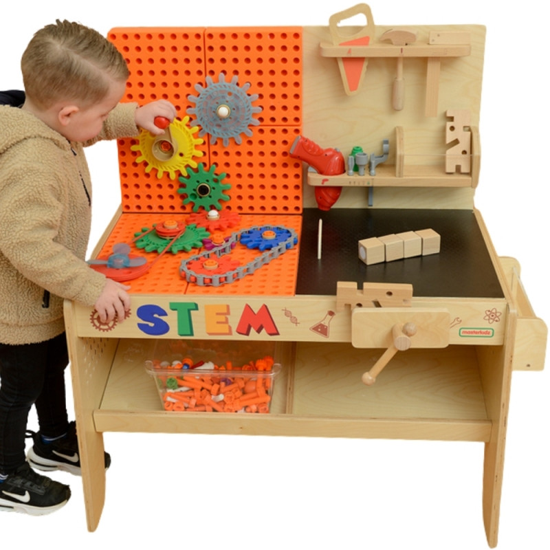 MASTERKIDZ XXL Montessori STEM medinės dirbtuvės su įrankiais