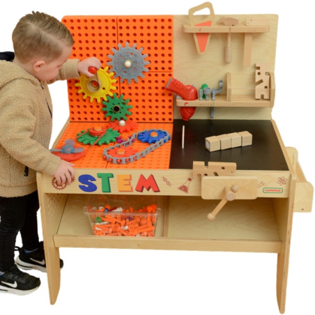 MASTERKIDZ XXL Montessori STEM medinės dirbtuvės su įrankiais MASTERKIDZ XXL Montessori STEM medinės dirbtuvės su įrankiais