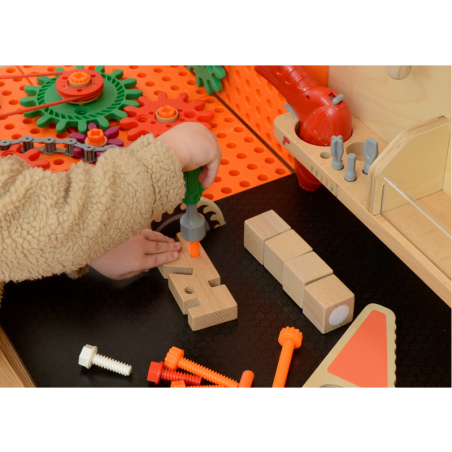 MASTERKIDZ XXL Montessori STEM medinės dirbtuvės su įrankiais MASTERKIDZ XXL Montessori STEM medinės dirbtuvės su įrankiais