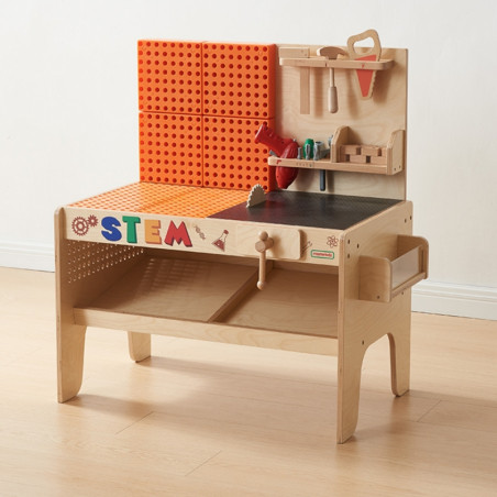 MASTERKIDZ XXL Montessori STEM medinės dirbtuvės su įrankiais MASTERKIDZ XXL Montessori STEM medinės dirbtuvės su įrankiais