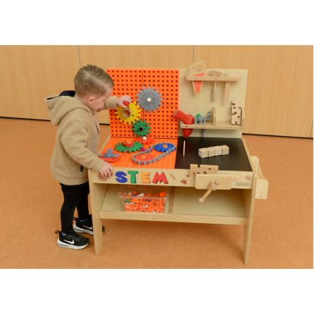 MASTERKIDZ XXL Montessori STEM medinės dirbtuvės su įrankiais MASTERKIDZ XXL Montessori STEM medinės dirbtuvės su įrankiais