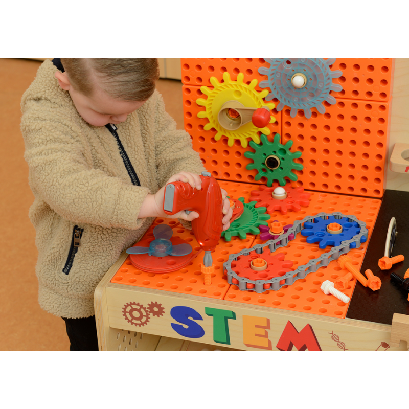 MASTERKIDZ XXL Montessori STEM medinės dirbtuvės su įrankiais