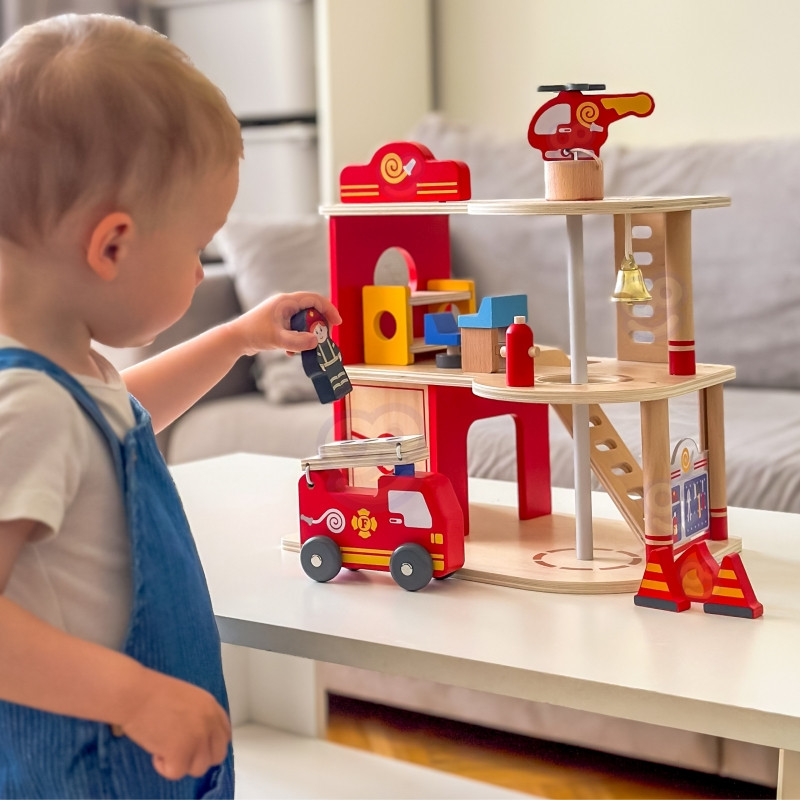 VIGA Деревянный пожарный комплект для гаража, 14 предметов