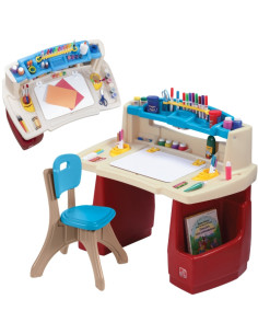 STEP2 Rašomasis stalas su kėde Delux edukacinis meno kampelis