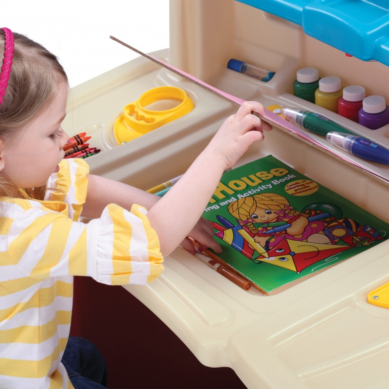 STEP2 Rašomasis stalas su kėde Delux edukacinis meno kampelis