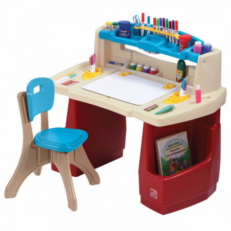 STEP2 Rašomasis stalas su kėde Delux edukacinis meno kampelis STEP2 Rašomasis stalas su kėde Delux edukacinis meno kampelis