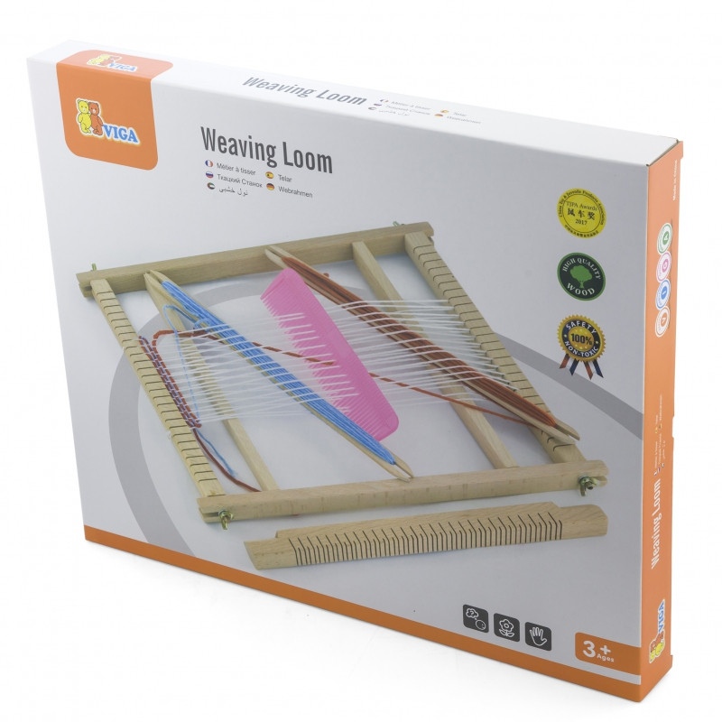 Набор для плетения Монтессори VIGA Wooden Loom Weaving Workshop