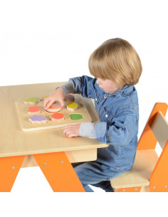 MASTERKIDZ medinių formų rūšiuotojas spalvingi Montessori vaisiai 2