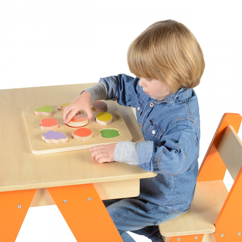 Деревянный сортировщик фигур MASTERKIDZ «Разноцветные фрукты» Монтессори