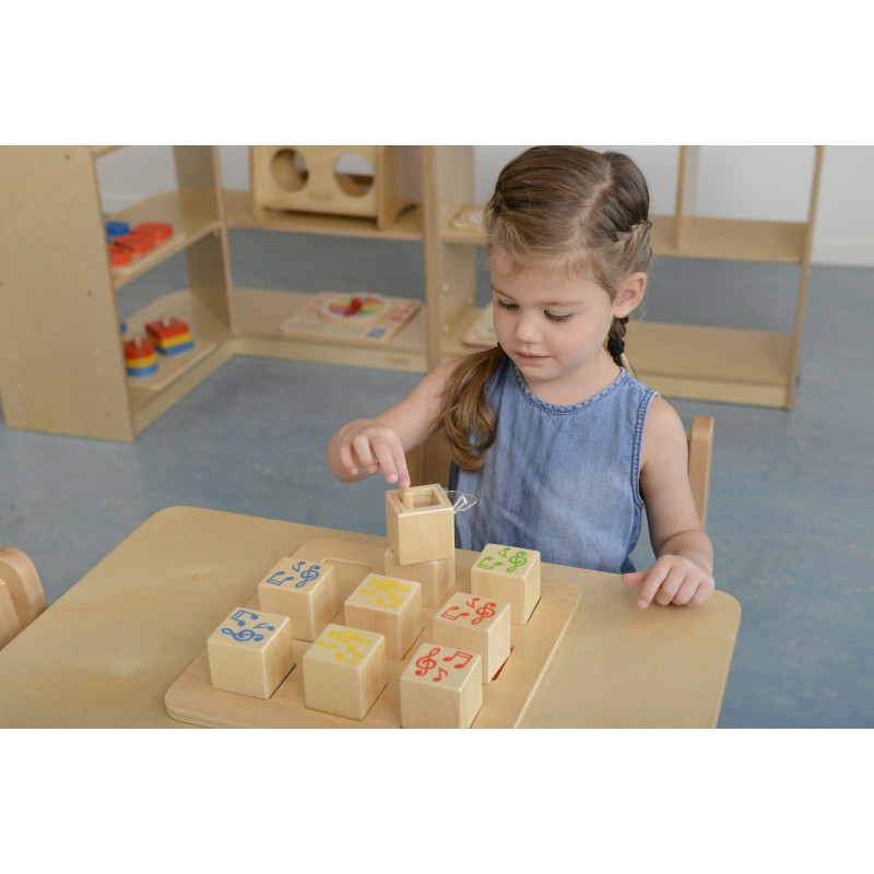 Деревянный сенсорный сортер MASTERKIDZ «Соединяя звуки» Монтессори