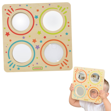 MASTERKIDZ Montessori sensorinė veidrodinė plokštė ir vaizdo kreivumo lęšis