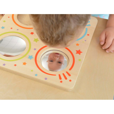 MASTERKIDZ Montessori sensorinė veidrodinė plokštė ir vaizdo kreivumo lęšis