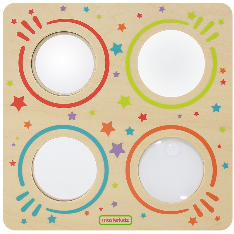 MASTERKIDZ Montessori sensorinė veidrodinė plokštė ir vaizdo kreivumo lęšis