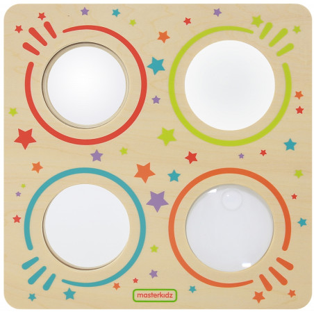 MASTERKIDZ Montessori sensorinė veidrodinė plokštė ir vaizdo kreivumo lęšis