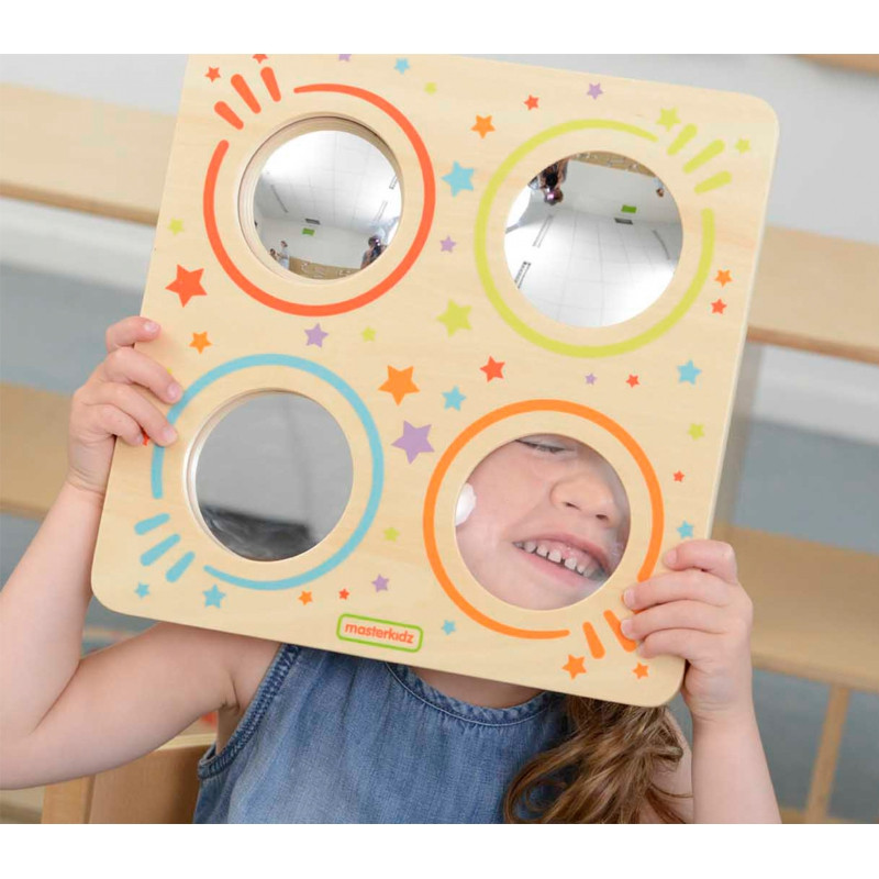 MASTERKIDZ Montessori sensorinė veidrodinė plokštė ir vaizdo kreivumo lęšis