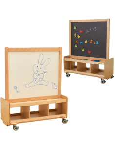 MASTERKIDZ dvipusė kreidinė lenta ir magnetinė rašymo lenta