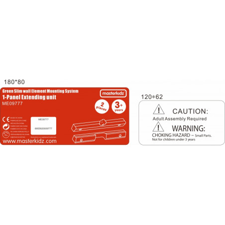 MASTERKIDZ viršutinė ir apatinė sija, skirta montuoti 1 Flex mokomąją lentą