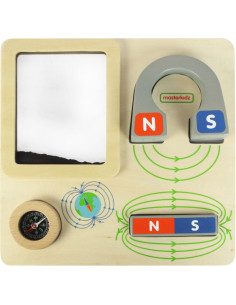 MASTERKIDZ magnetinio žaidimo edukacinė lenta Montessori kompasas