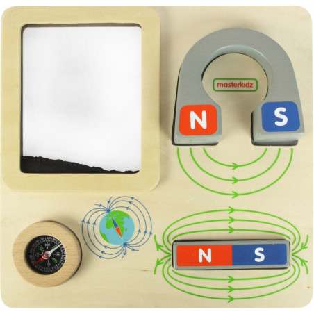 MASTERKIDZ magnetinio žaidimo edukacinė lenta Montessori kompasas