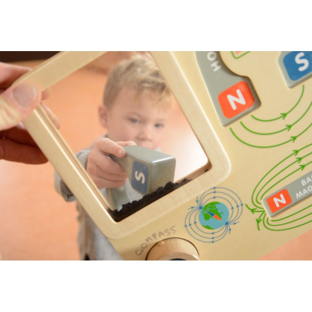 MASTERKIDZ magnetinio žaidimo edukacinė lenta Montessori kompasas