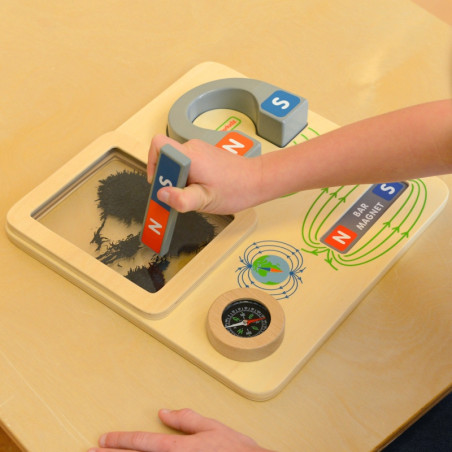 MASTERKIDZ magnetinio žaidimo edukacinė lenta Montessori kompasas