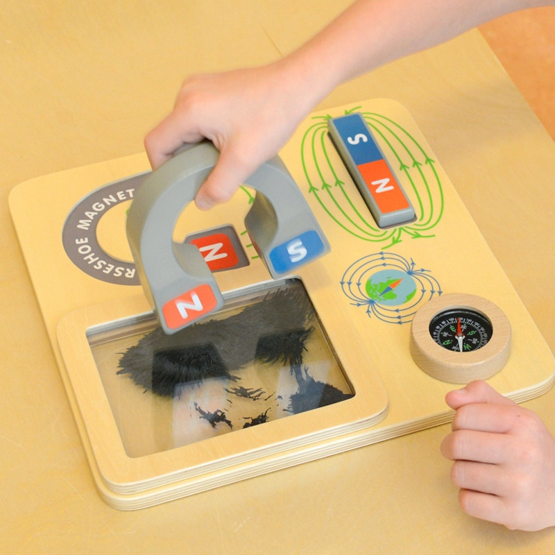 MASTERKIDZ magnetinio žaidimo edukacinė lenta Montessori kompasas