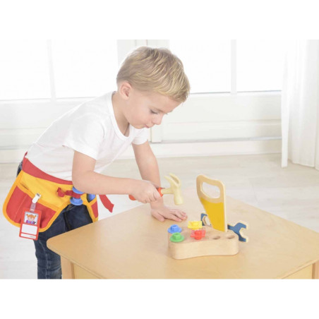 MASTERKIDZ dailidės įrankių diržas 12 dalių MASTERKIDZ dailidės įrankių diržas 12 dalių