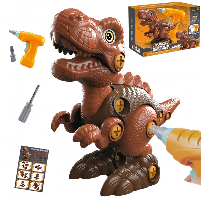 WOOPIE dinozaurų sukimo konstravimo rinkinys + gręžtuvas 31 vnt.