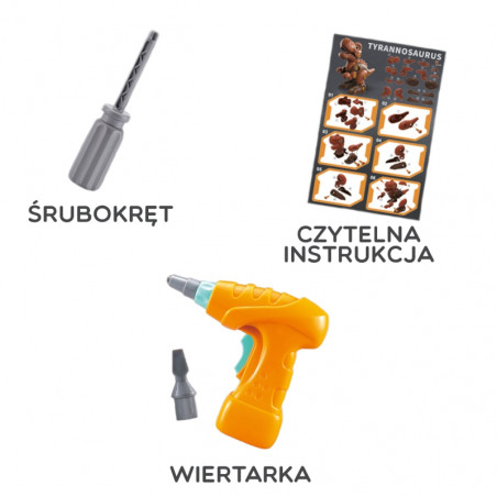 WOOPIE dinozaurų sukimo konstravimo rinkinys + gręžtuvas 31 vnt. WOOPIE dinozaurų sukimo konstravimo rinkinys + gręžtuvas 31 vnt.