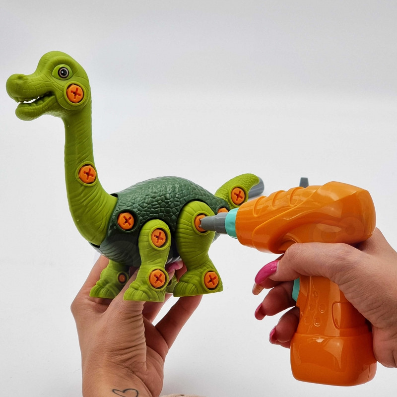WOOPIE dinozaurų sukimo konstravimo rinkinys + gręžtuvas 31 vnt.