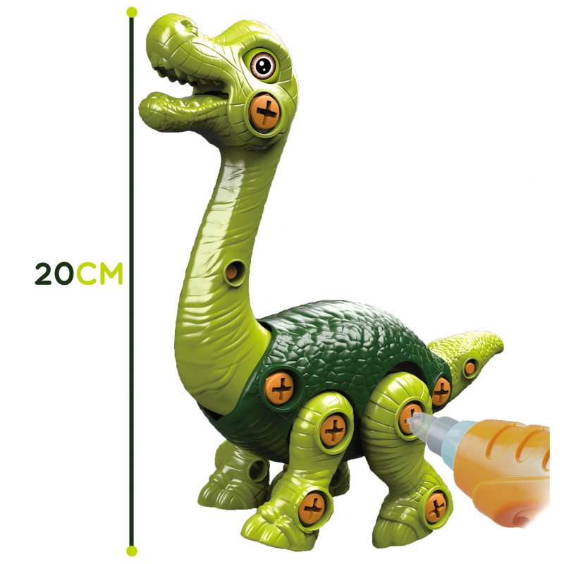 WOOPIE dinozaurų sukimo konstravimo rinkinys + gręžtuvas 31 vnt.