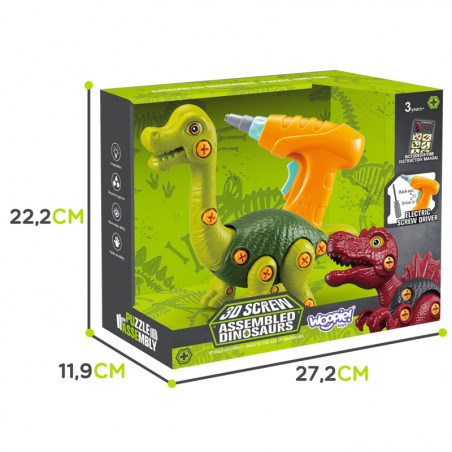 WOOPIE dinozaurų sukimo konstravimo rinkinys + gręžtuvas 31 vnt. WOOPIE dinozaurų sukimo konstravimo rinkinys + gręžtuvas 31 vnt.