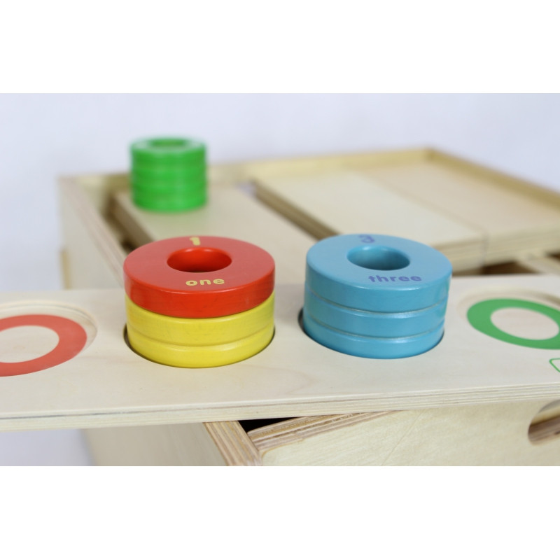 MASTERKIDZ Žaidimas Mokymasis skaičiuoti spalvas Dydis Dėlionė Montessori