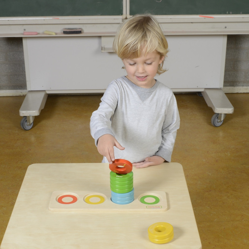 MASTERKIDZ Žaidimas Mokymasis skaičiuoti spalvas Dydis Dėlionė Montessori