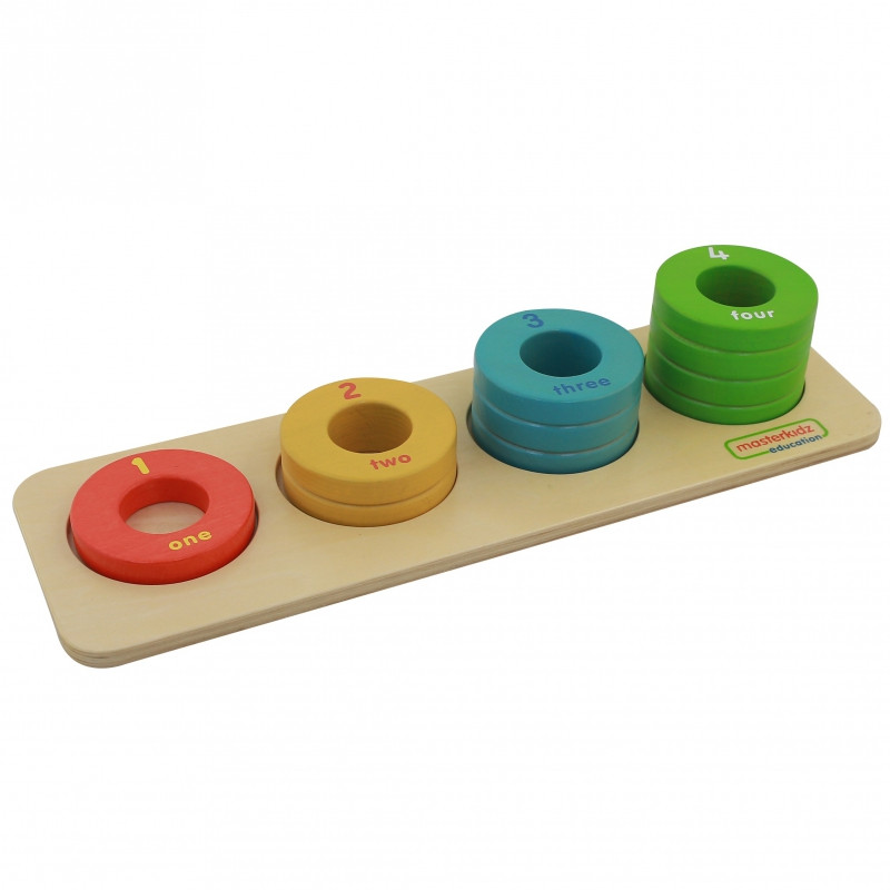MASTERKIDZ Žaidimas Mokymasis skaičiuoti spalvas Dydis Dėlionė Montessori
