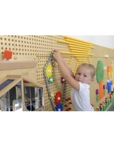 MASTERKIDZ Sieninės lentos žvaigždutės ir grandinė 79 vnt. Sukurkite savo mechanizmą 2