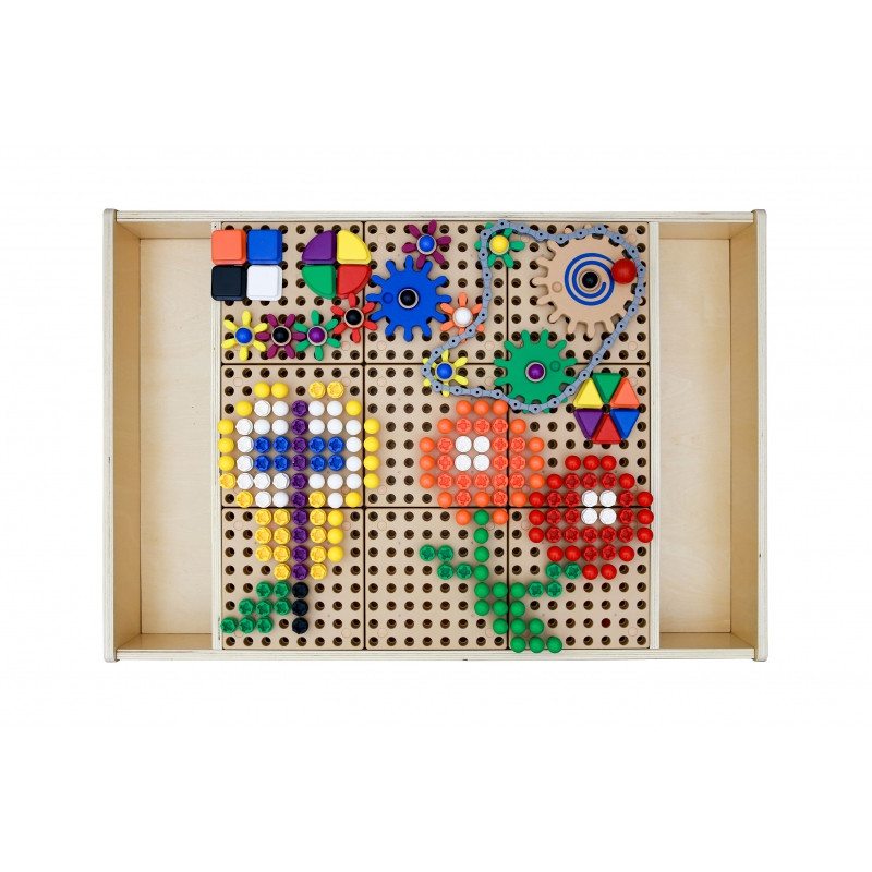 Деревянный образовательный стол MASTERKIDZ + настенные аксессуары STEM