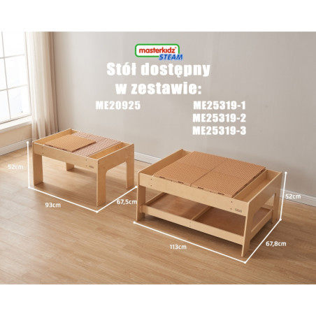 MASTERKIDZ medinis mokomasis stalas + STIEBO SIENŲ PRIEDAI MASTERKIDZ medinis mokomasis stalas + STIEBO SIENŲ PRIEDAI