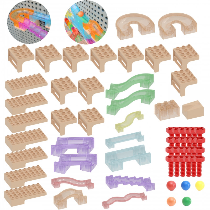 MASTERKIDZ Statybinis rinkinys Rutulinis takelis STEM lentai 63 vnt.