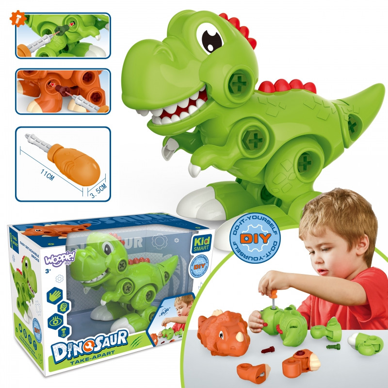 WOOPIE dinozaurų sukimo konstrukcijos rinkinys + atsuktuvas