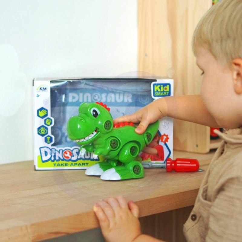 WOOPIE dinozaurų sukimo konstrukcijos rinkinys + atsuktuvas