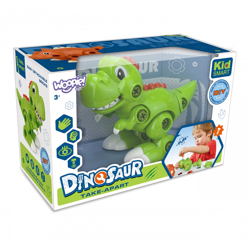 WOOPIE dinozaurų sukimo konstrukcijos rinkinys + atsuktuvas