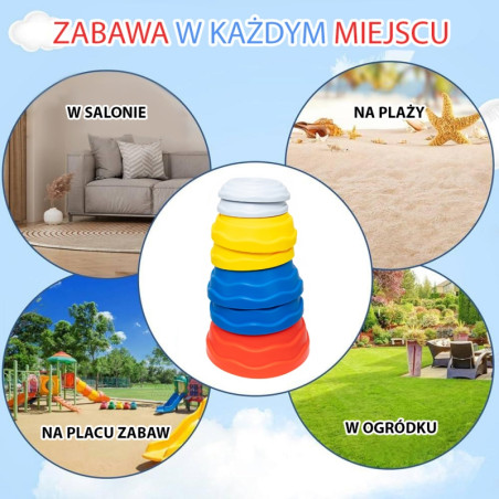 WOOPIE Balance formavimo akmenys Sensorinės pusiausvyros treniruotės 5 vnt WOOPIE Balance formavimo akmenys Sensorinės pusiausvyros treniruotės 5 vnt